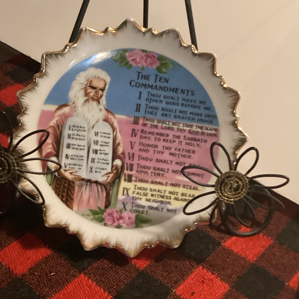 Decorative Ten Commandments Plate